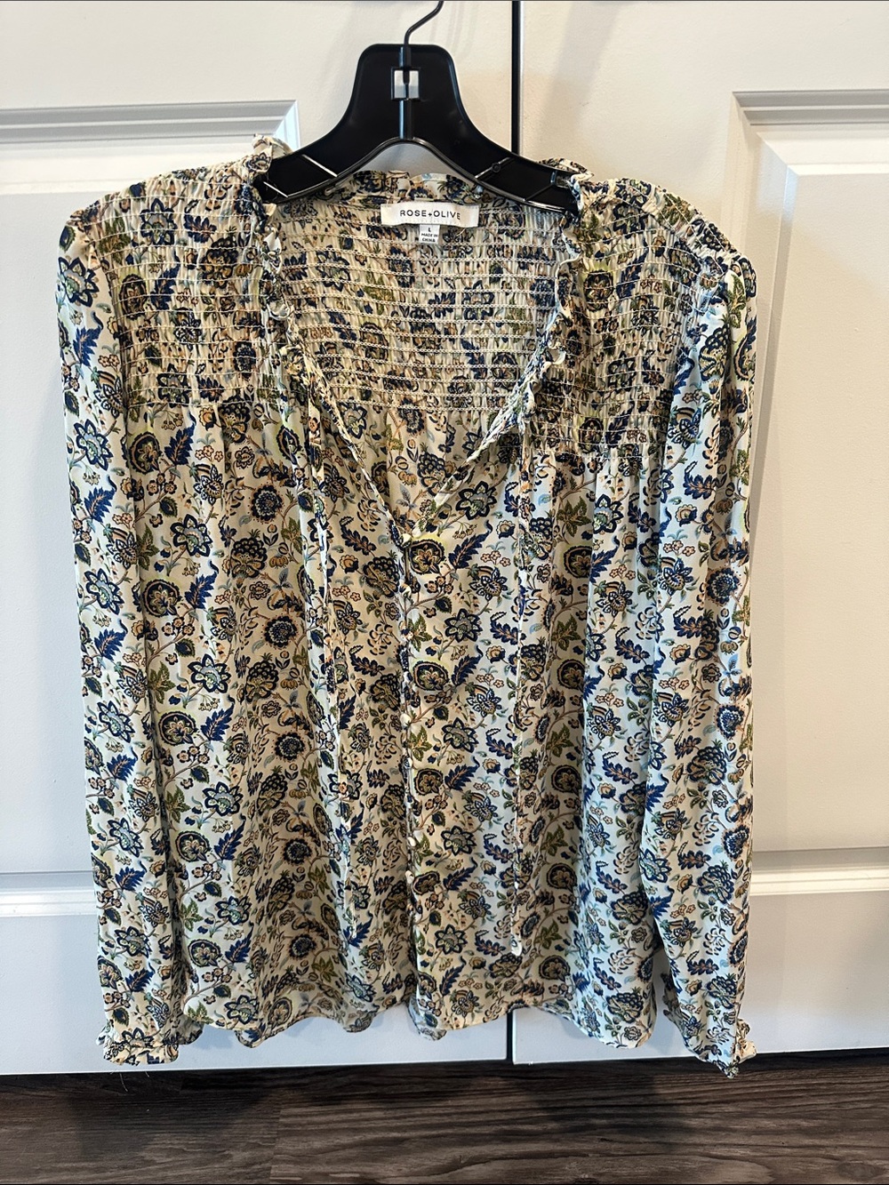 Rose + Olive Long Sleeve Blouse